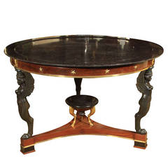 French Marble-Top Gueridon Table 4