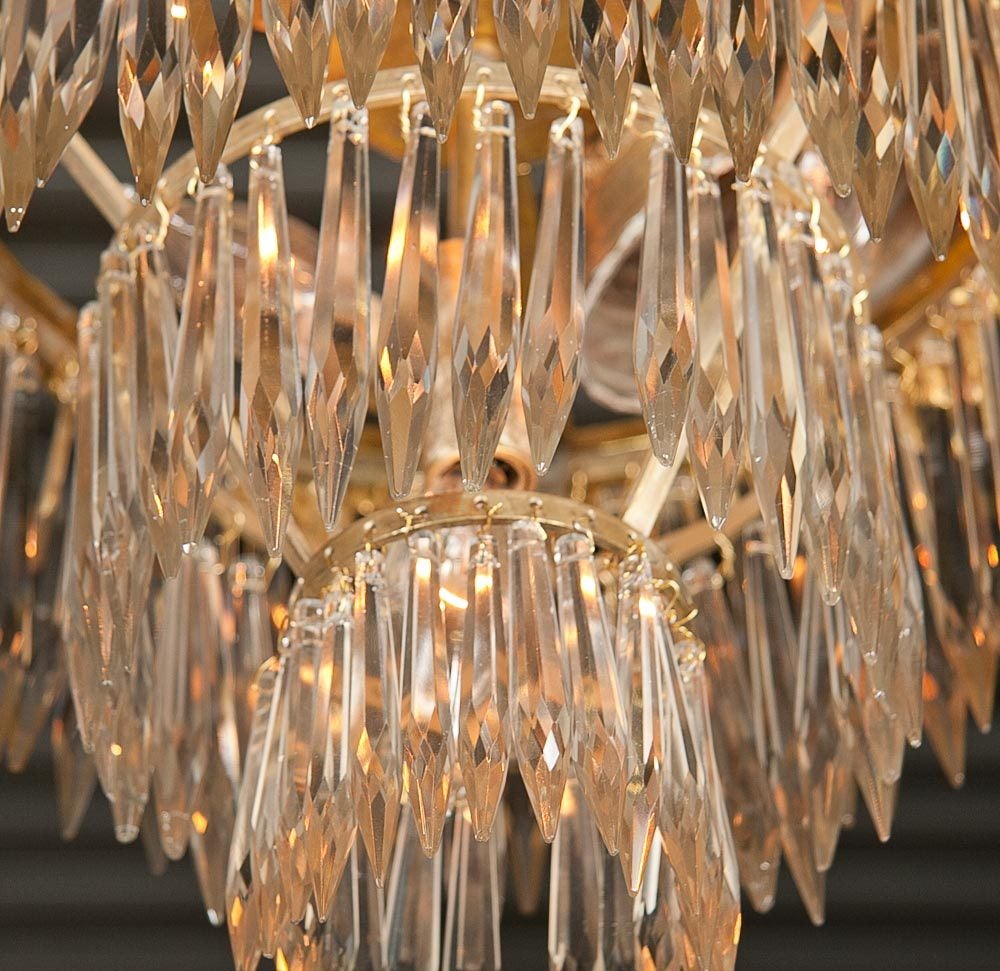 20th Century Set Of Two French Triple Tier Chandeliers