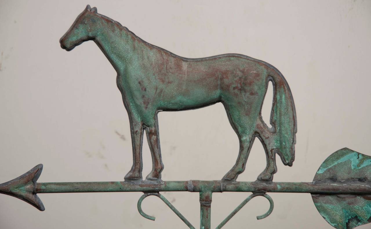 American Copper Horse Figure Weathervane In Good Condition In Stamford, CT
