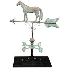 Antique American Copper Horse Figure Weathervane