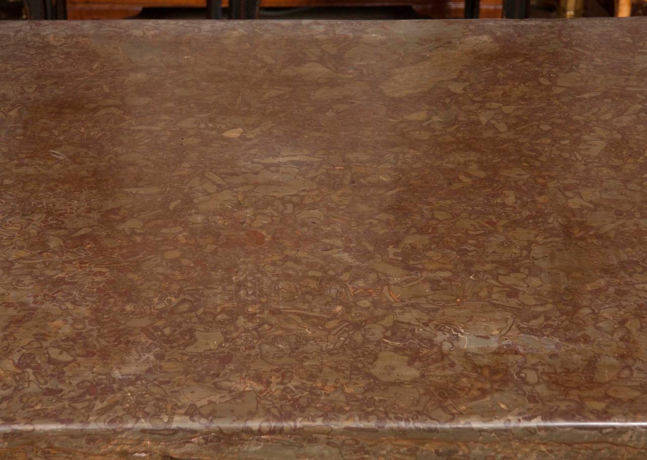 Square Stone-Topped Elmwood Table 2