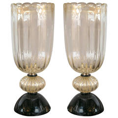 Pair of Murano Glass Torcheres