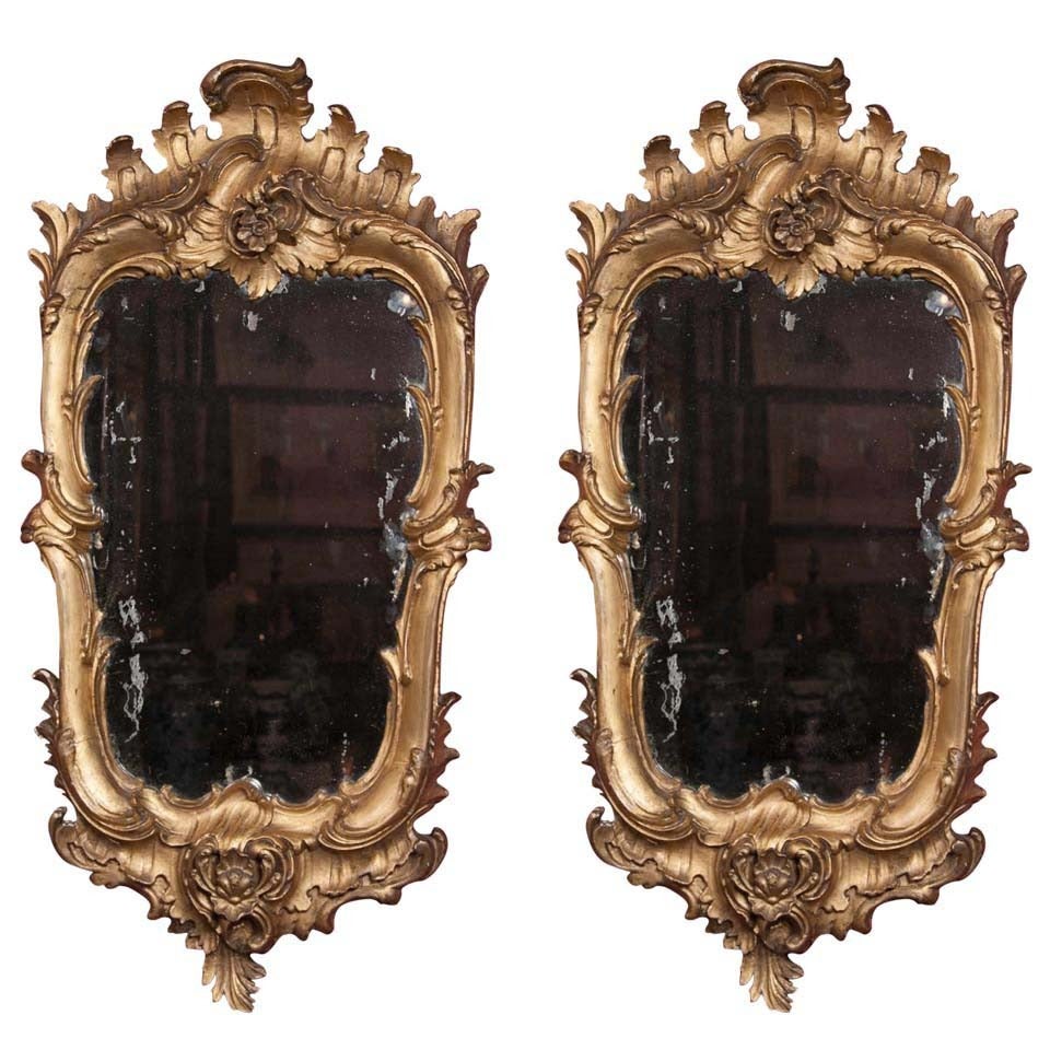 Pair of Gilt Florentine Mirrors