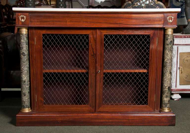 English Rosewood Regency Credenza For Sale
