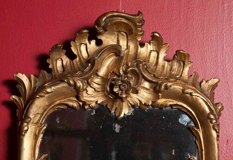 Pair of Gilt Florentine Mirrors In Good Condition For Sale In Stamford, CT