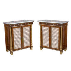 Pair of English Regency Rosewood Cabinets