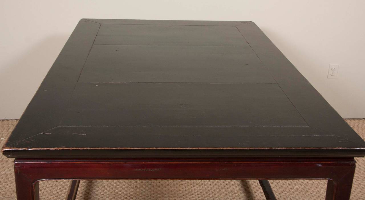 Monumental Chinese Black Lacquer Center Table 5