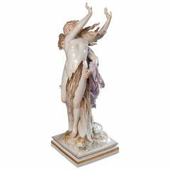 Mythological Meissen Figure of Apollo and Daphne