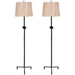 Pair of Bronze Floor Lamps in the Manner of Diego Giacometti