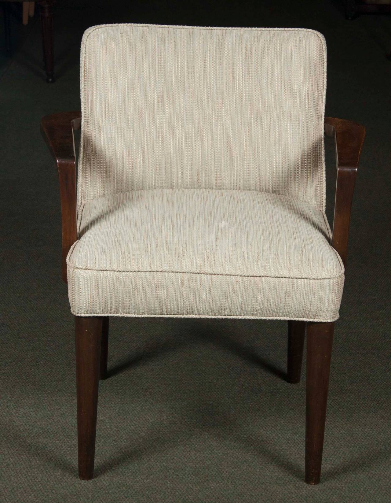Set of 12 Upholsted Back Mid-Century Modern Dining Chairs 3