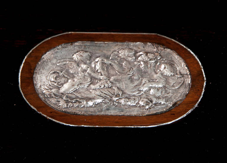 19th Century French Repousse Silver Table For Sale