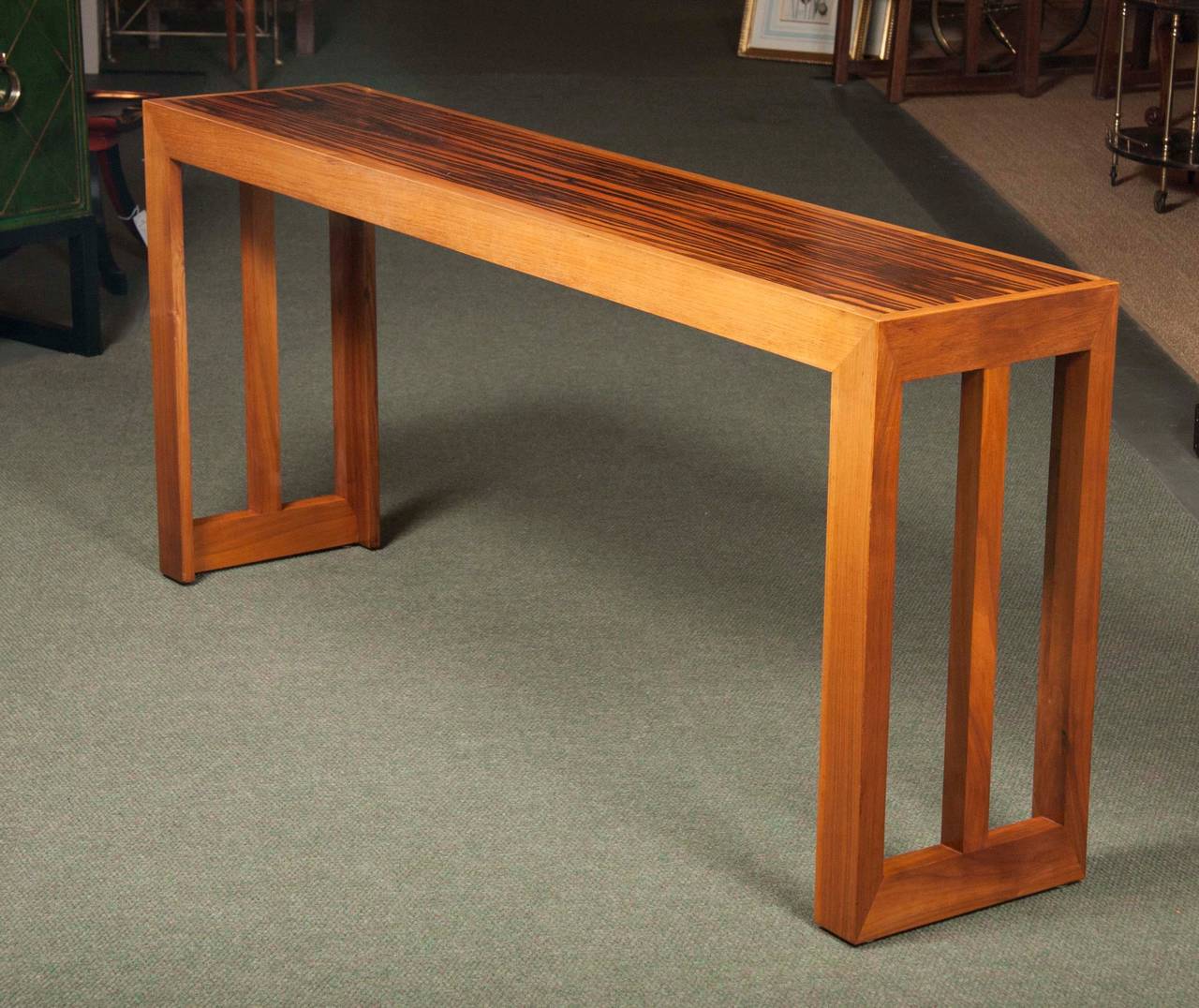 Rosewood Top Console Table Attributed to Harvey Probber 1