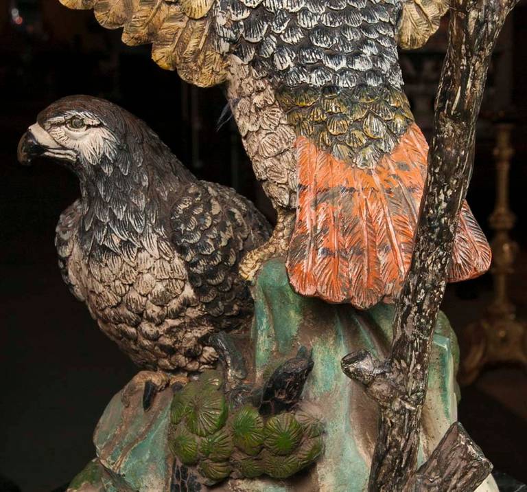 Monumental Size Limited Edition Bronze Sculpture of Falcons 4