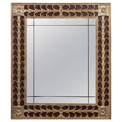 Art Nouveau Solid Brass Mirror 3