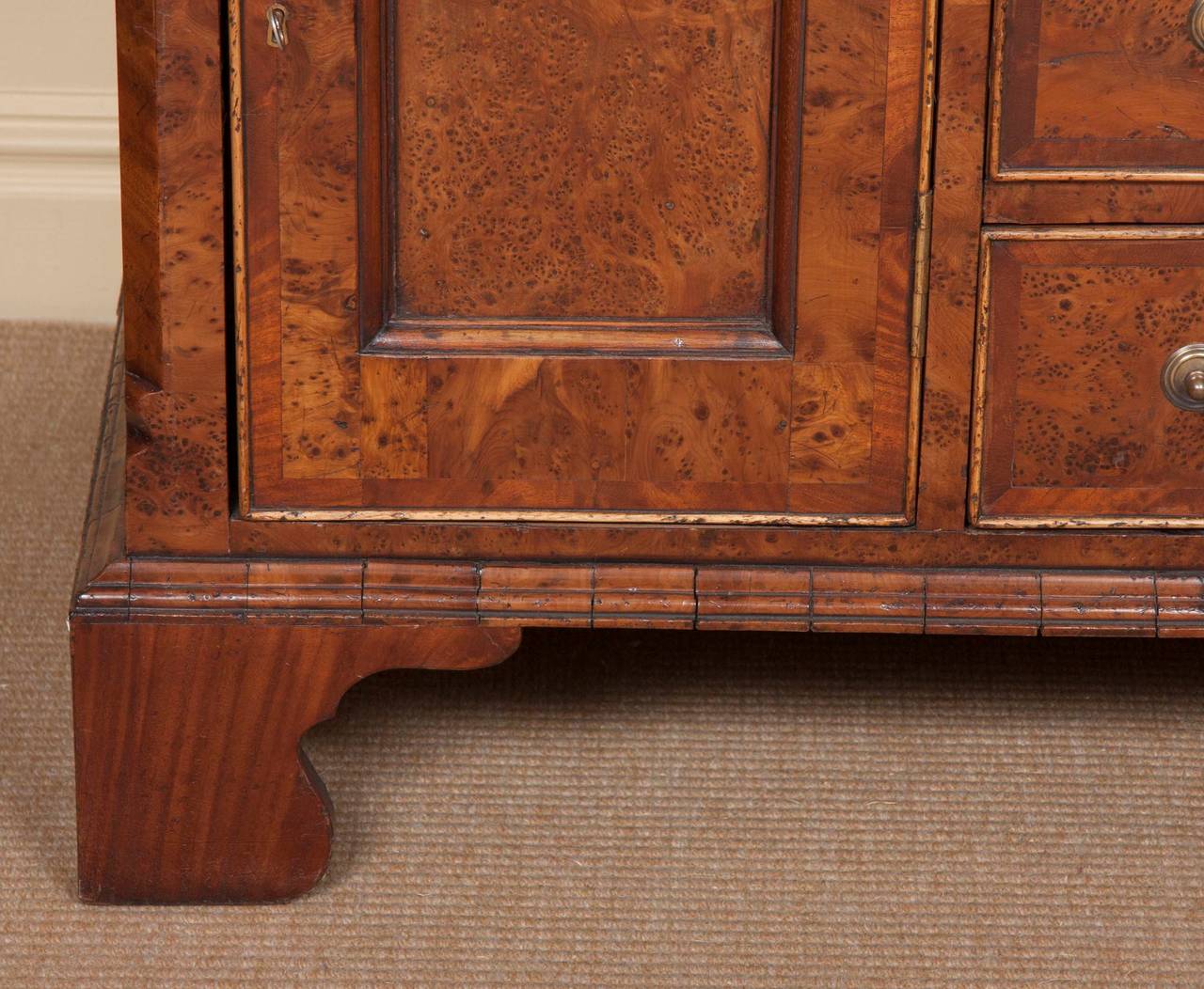 19th Century Yew Wood and Mahogany Linen Press For Sale 6