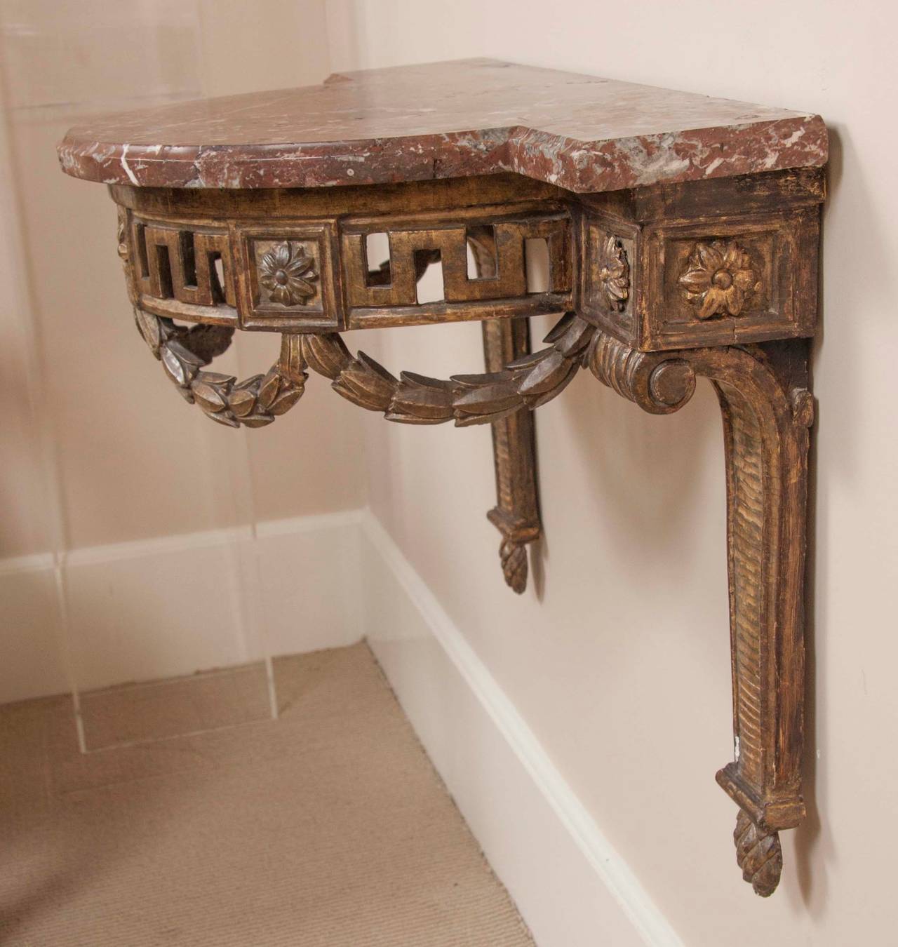 French Louis XVI Period Wall-Mounted Console