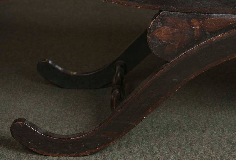 Large Scroll Arm Bench 2