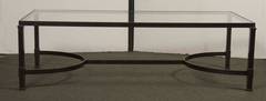 Custom Glass Top Iron Coffee Table