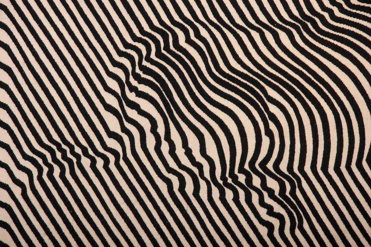 Exceptional Zebra Tapestry by Victor Vasarely In Excellent Condition In Stamford, CT