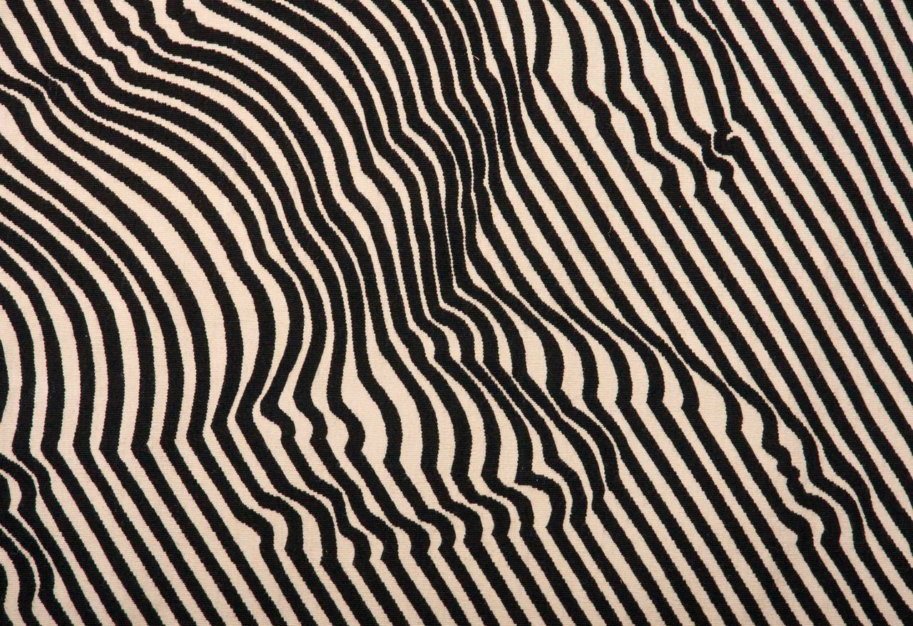 French Exceptional Zebra Tapestry by Victor Vasarely