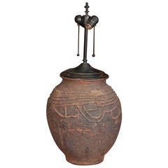 African Cameroon Highlands Jar now a Lamp