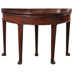 Folding Top Mahogany Games Table