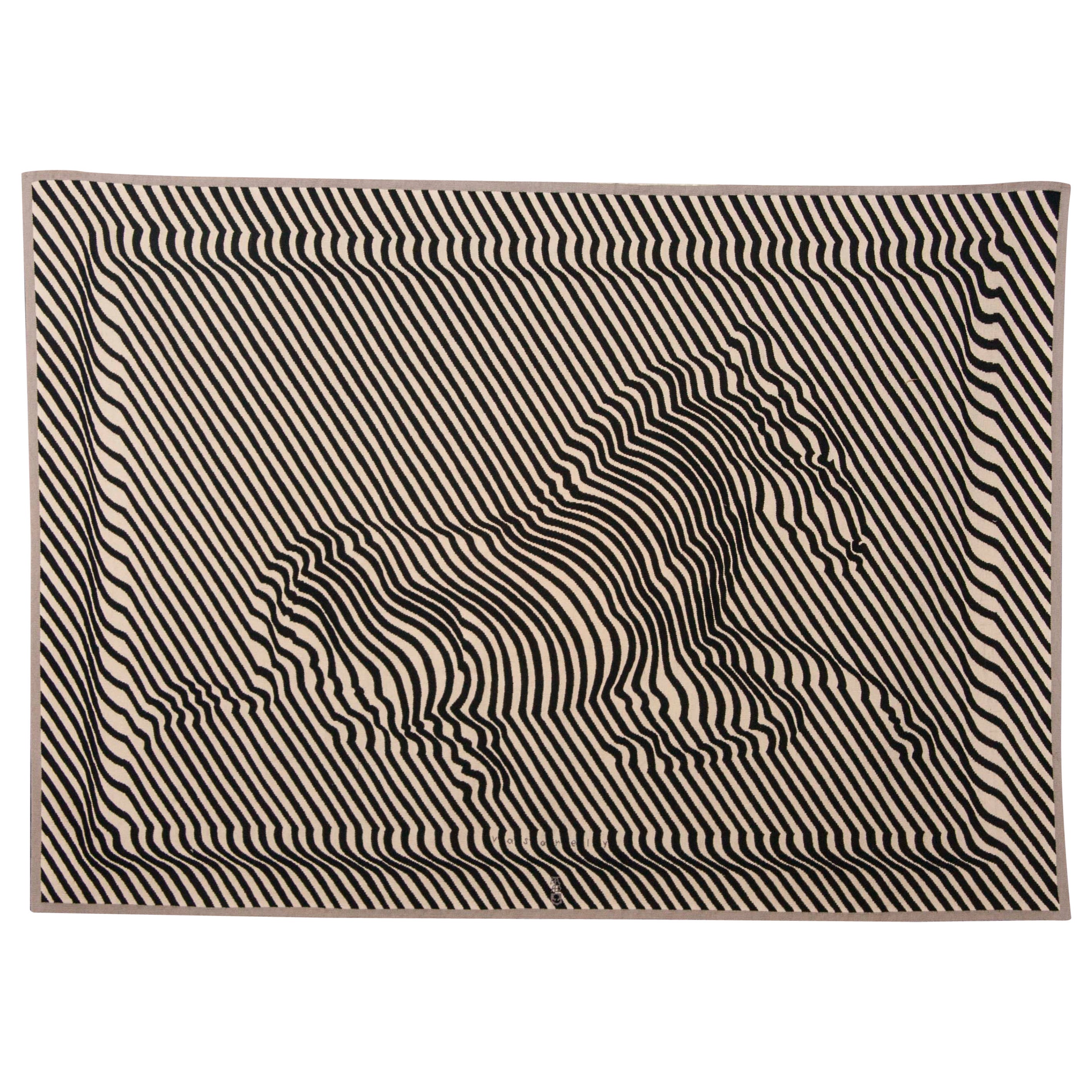 Exceptional Zebra Tapestry by Victor Vasarely