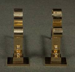 Richard Neutra Brass Andirons