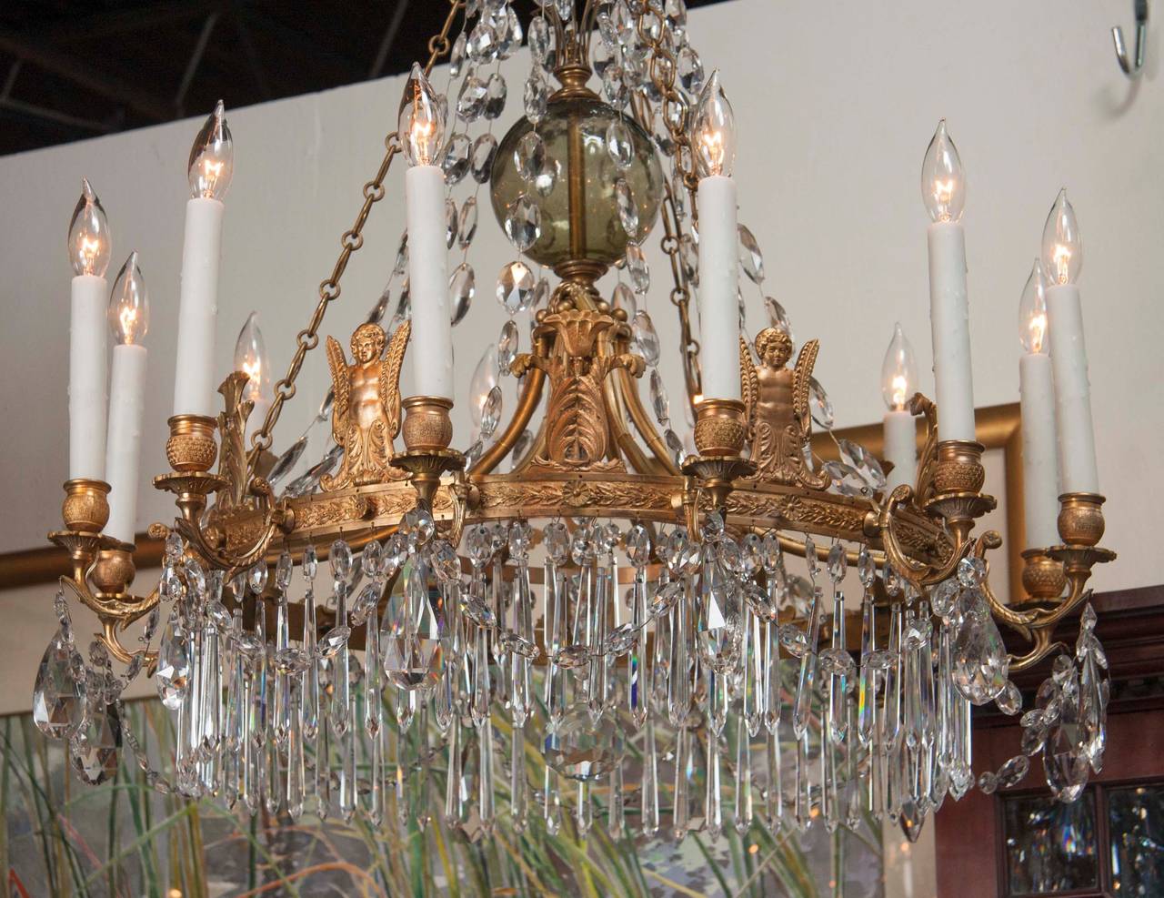 Early 19th Century Russian Neoclassical Empire Twelve-Light Chandelier