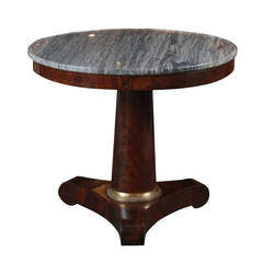 Antique Charles X Marble Top Center Table