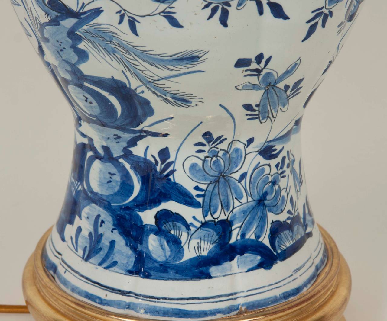Ceramic 19th Century Delft Vase now a Lamp