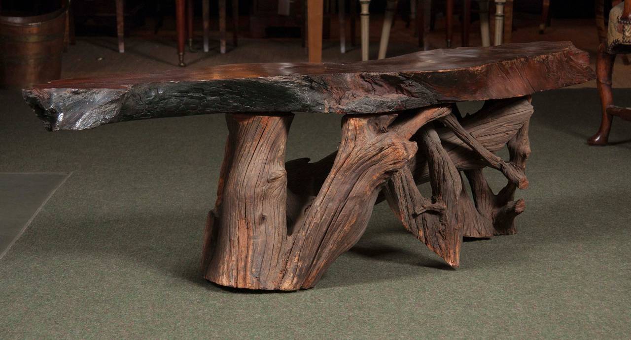 American Rustic Branch Table In Good Condition In Stamford, CT