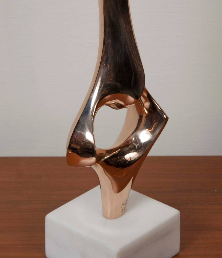Bronze Abstract Sculpture by Antonio Kieff, 1960s In Excellent Condition In Stamford, CT