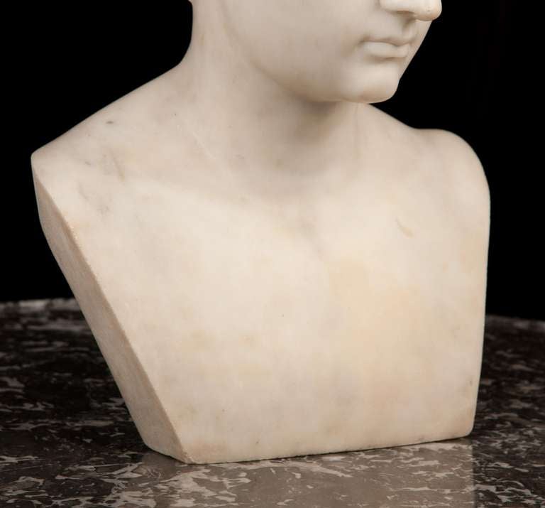Folk Art 19th Century bust of Augustus Ceasar