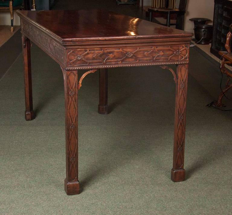 Mahogany Chinese Chippendale Console Table For Sale