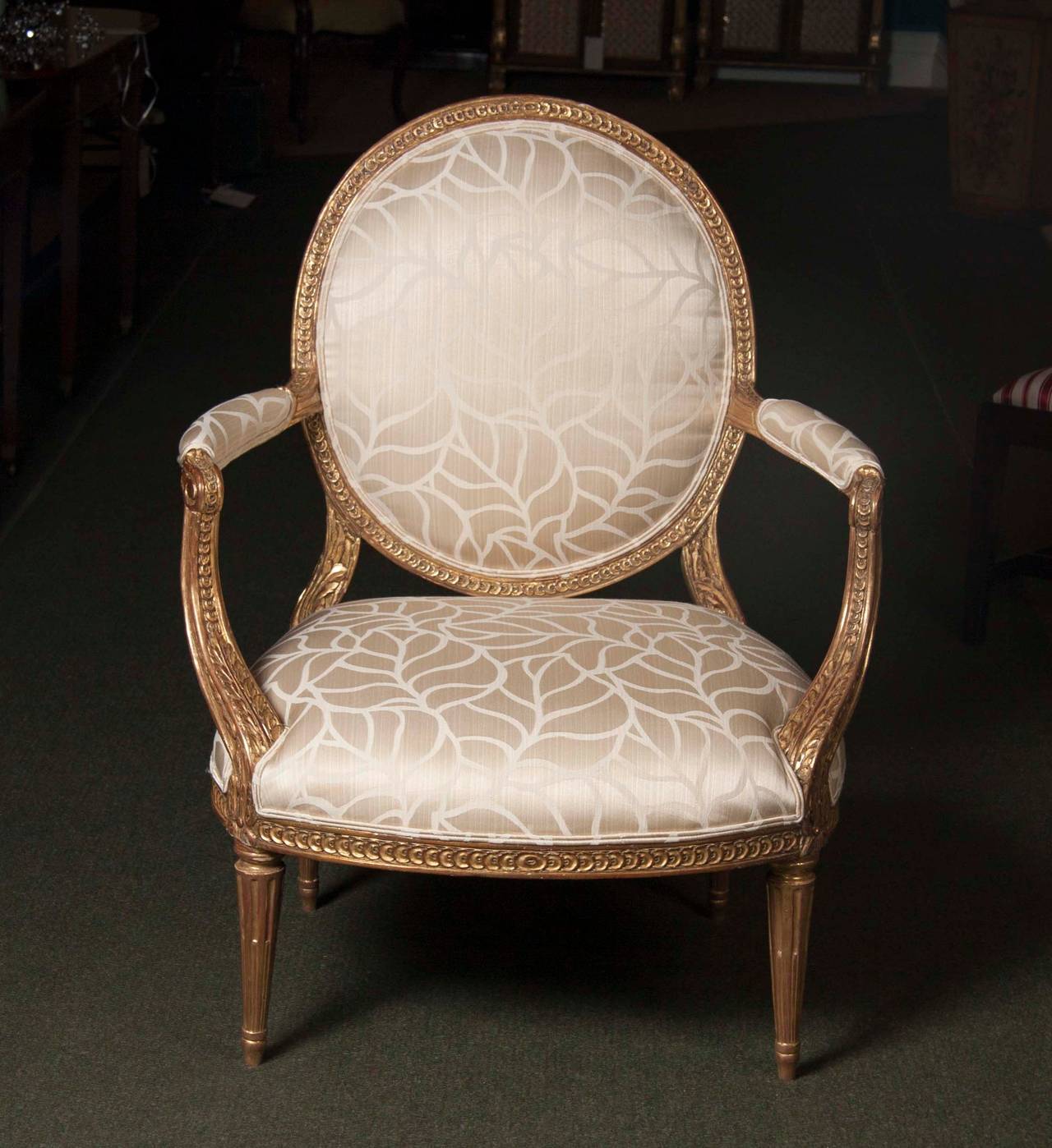 Pair of Louis XVI Style Fauteuils In Excellent Condition For Sale In Stamford, CT