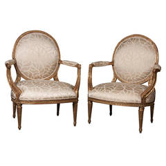 Pair of Louis XVI Style Fauteuils 8