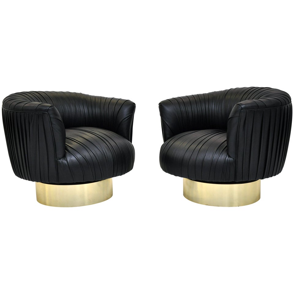 Milo Baughman swivel chairs