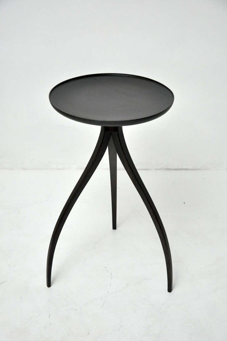 Sculptural side table designed by Edward Wormley for Dunbar.  Fully restored and refinished.