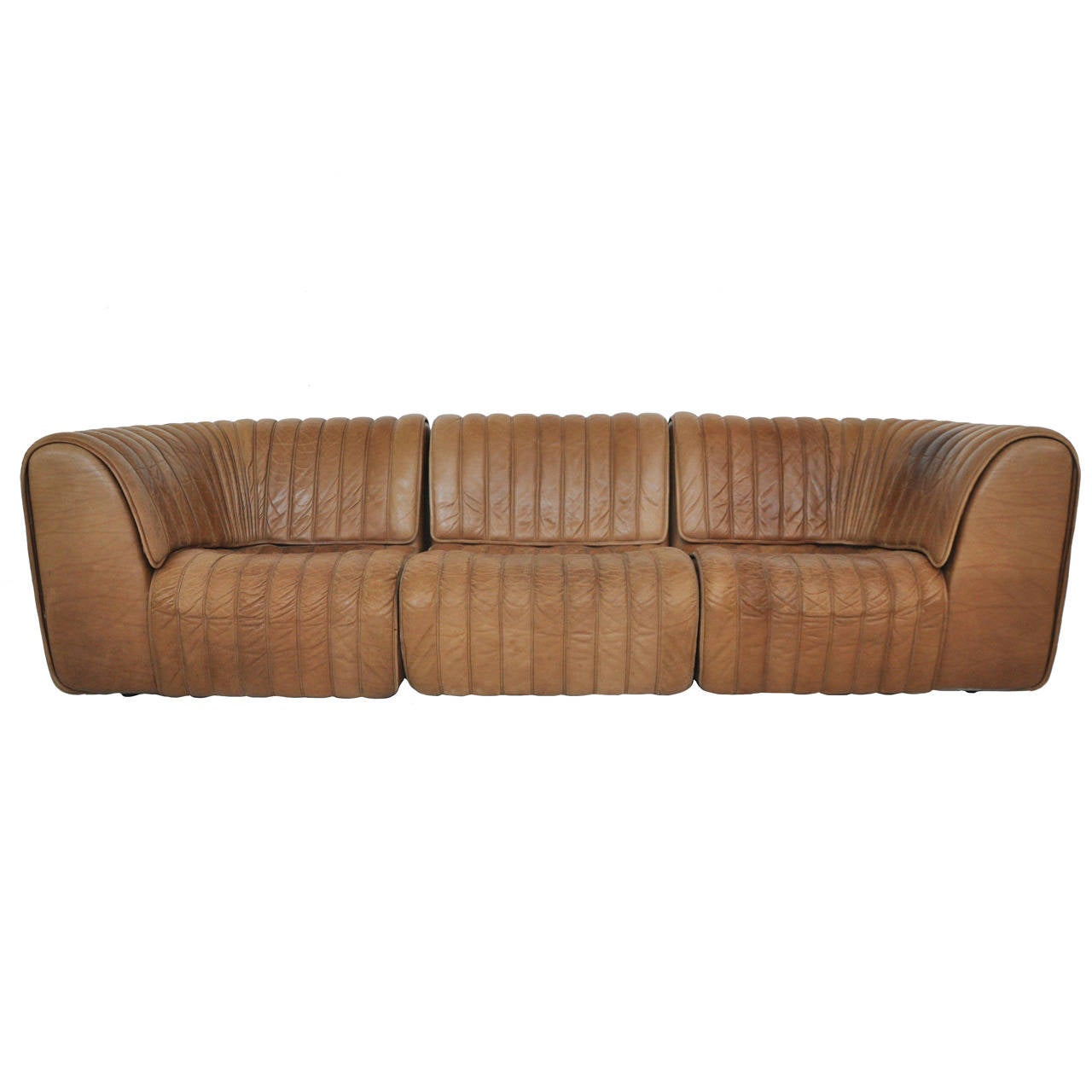 De Sede DS-22 Brown Leather Sofa