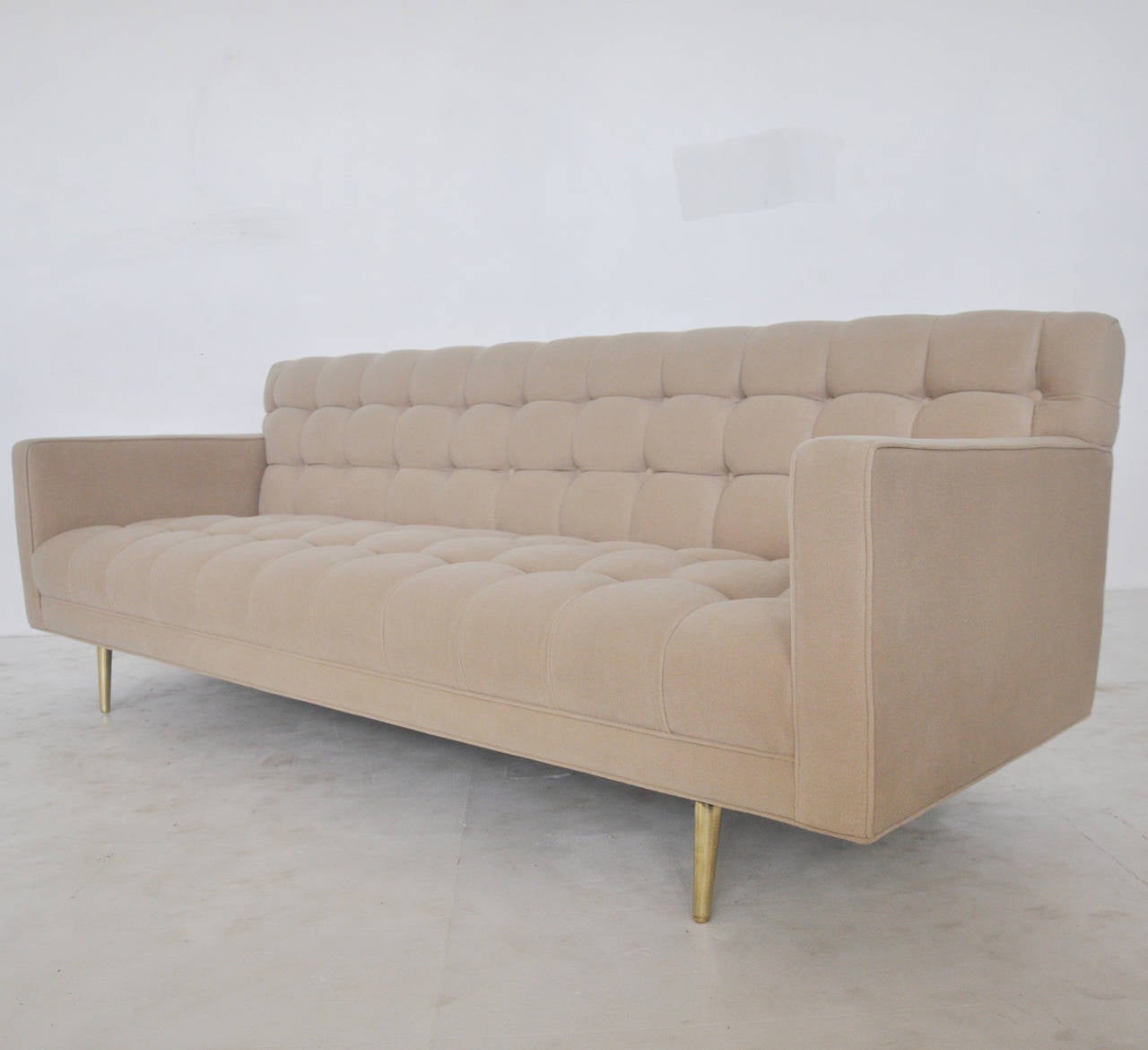 Dunbar Model 5136 Sofa with Brass Legs by Edward Wormley In Excellent Condition In Chicago, IL