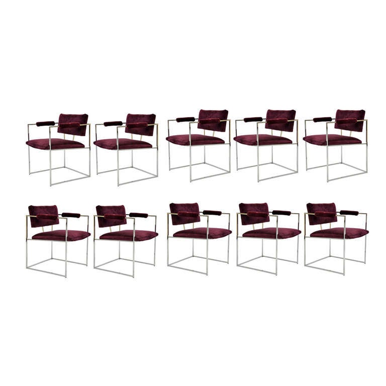 Ten Milo Baughman Dining Chairs