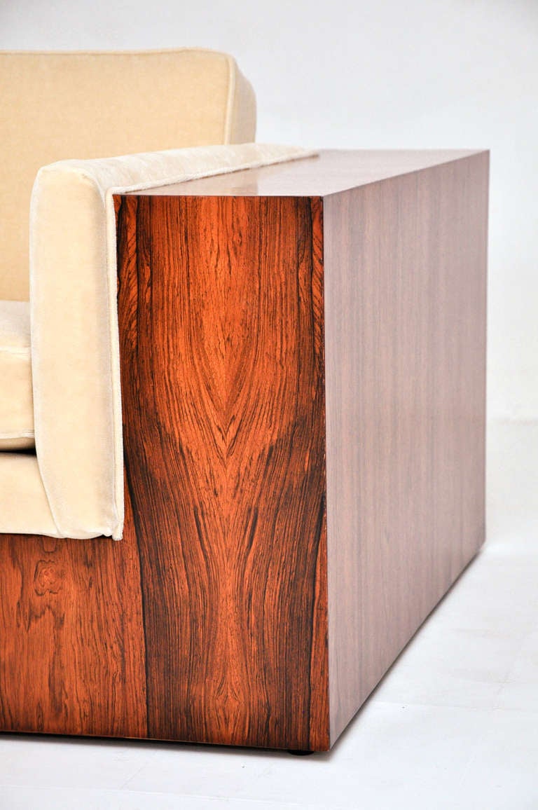 Mid-Century Modern Monumental Rosewood Case Sofa by Milo Baughman