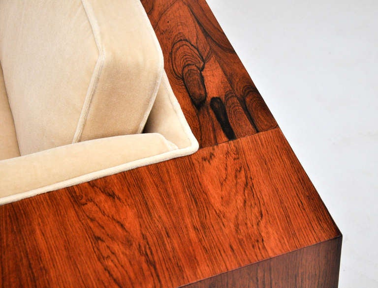 Mid-20th Century Monumental Rosewood Case Sofa by Milo Baughman