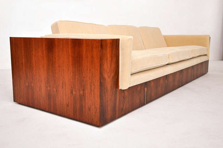 Monumental Rosewood Case Sofa by Milo Baughman 1