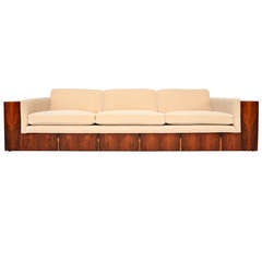 Monumental Rosewood Case Sofa by Milo Baughman