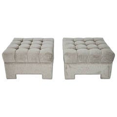 Milo Baughman Tufted Ottomans 6