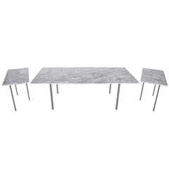 Laverne Marble Dining Table with Extension Consoles by Katavolos, Littel, Kelly