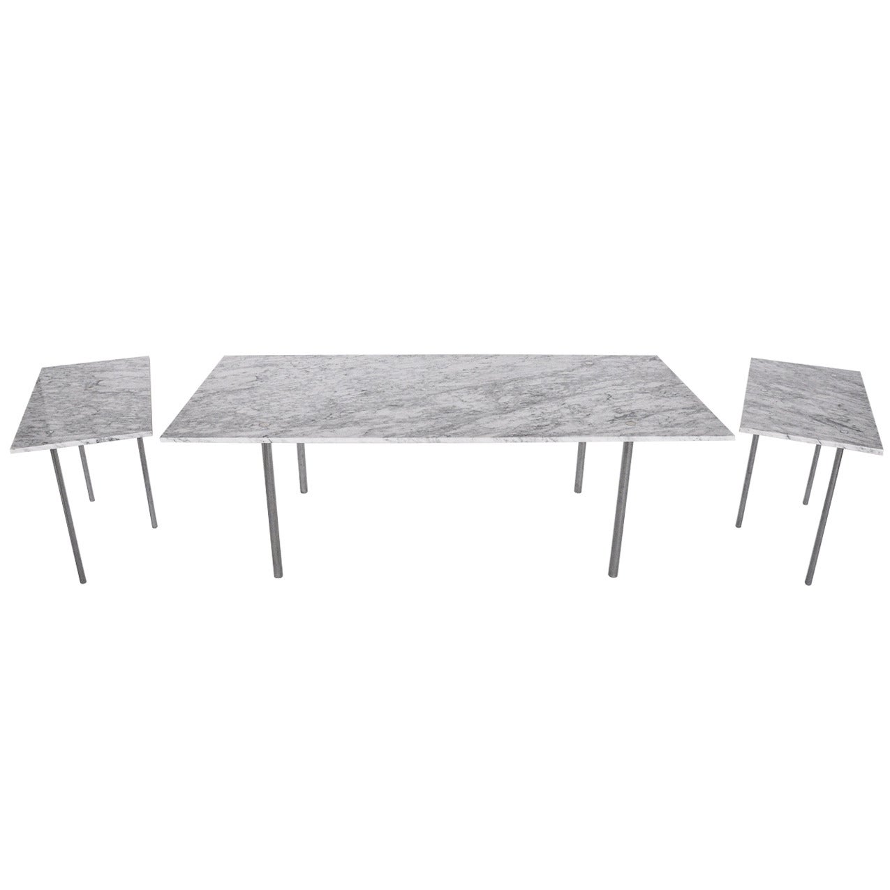 Laverne Marble Dining Table with Extension Consoles by Katavolos, Littel, Kelly
