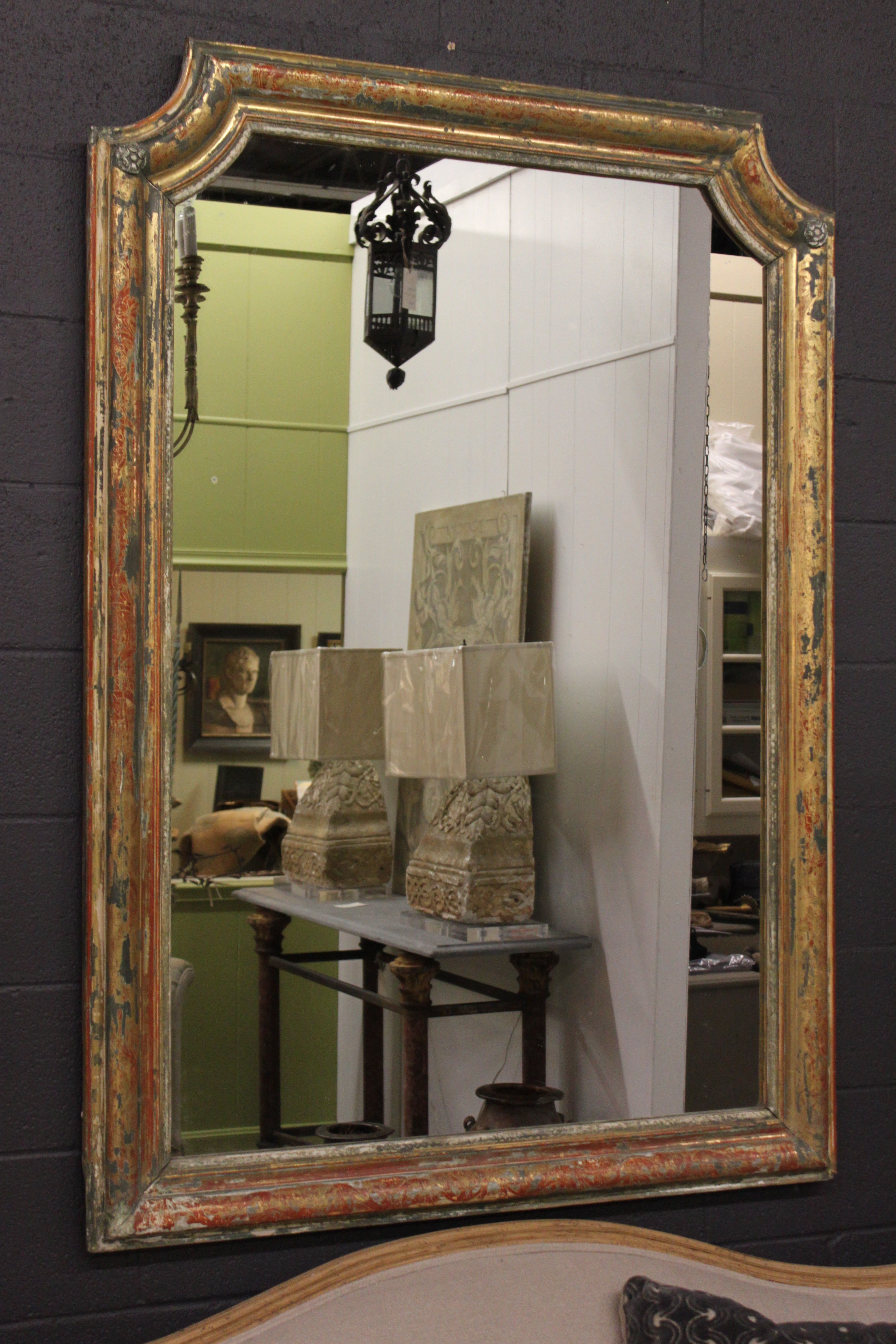 19thC French Mirror with Original Mirror